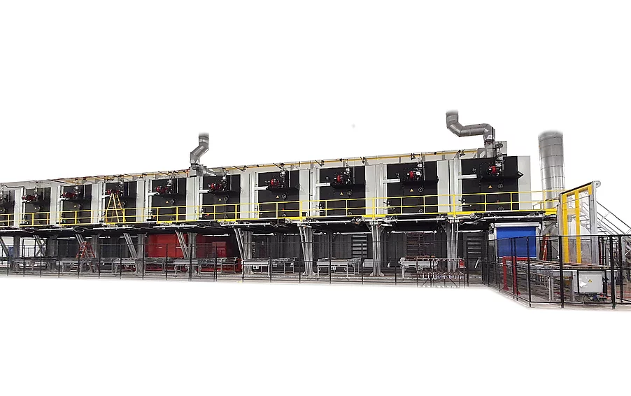 Heat treatment lines for aluminum