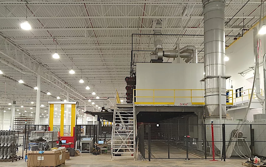 Heat treatment lines for aluminum